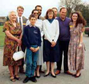 Olive & her family with Albert Hill & his family in 1991